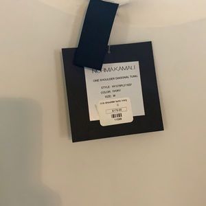 Norma Kamali outfit never worn Cream one shoulder tunic